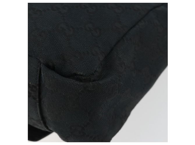 Borsa a tracolla GUCCI GG Canvas Nera Argento 145859 Auth ka4704 Nero - vista 15