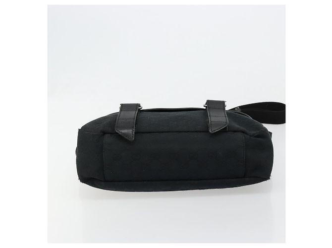 Borsa a tracolla GUCCI GG Canvas Nera Argento 145859 Auth ka4704 Nero - vista 5