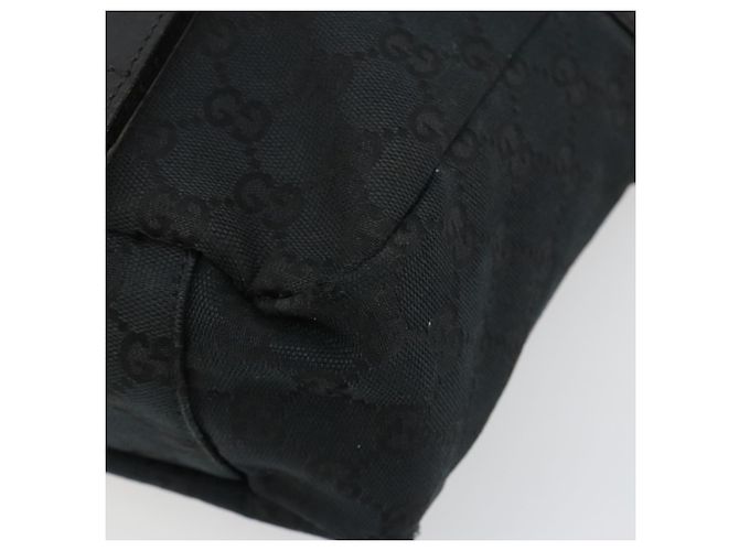 Borsa a tracolla GUCCI GG Canvas Nera Argento 145859 Auth ka4704 Nero - vista 9