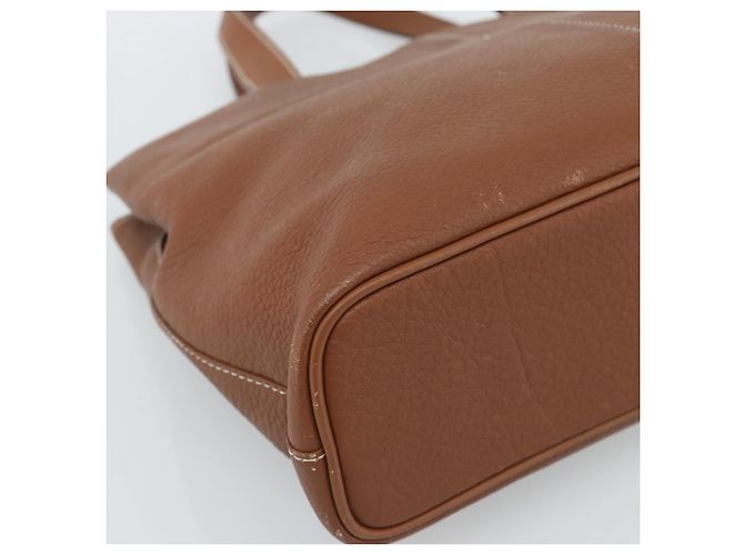Borsa Burberry in pelle marrone oro Auth ep14863 D'oro - vista 16