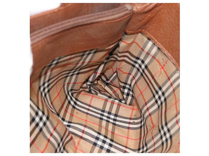 Borsa Burberry in pelle marrone oro Auth ep14863 D'oro - vista 18
