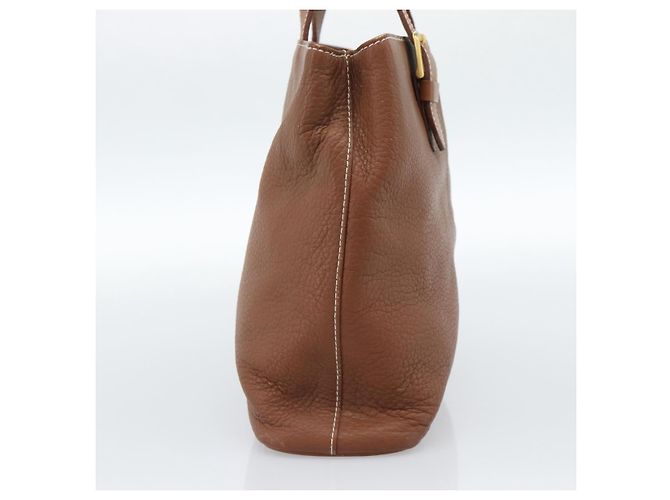 Borsa Burberry in pelle marrone oro Auth ep14863 D'oro - vista 3