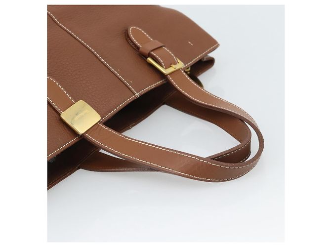 Borsa Burberry in pelle marrone oro Auth ep14863 D'oro - vista 7