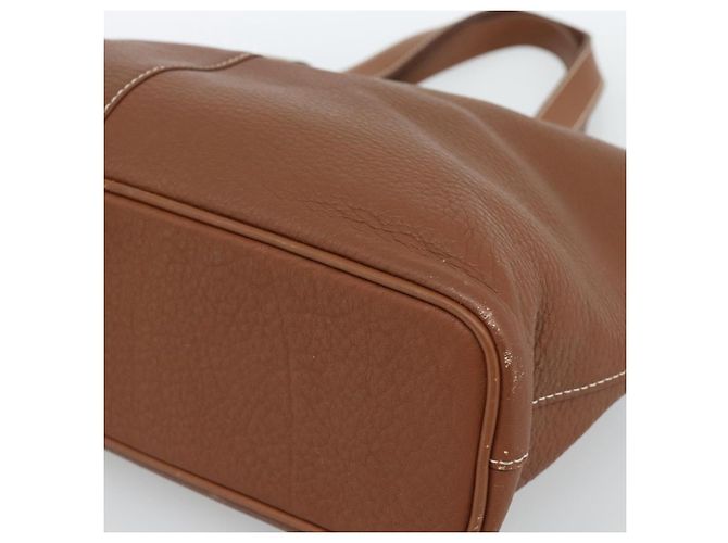 Borsa Burberry in pelle marrone oro Auth ep14863 D'oro - vista 9