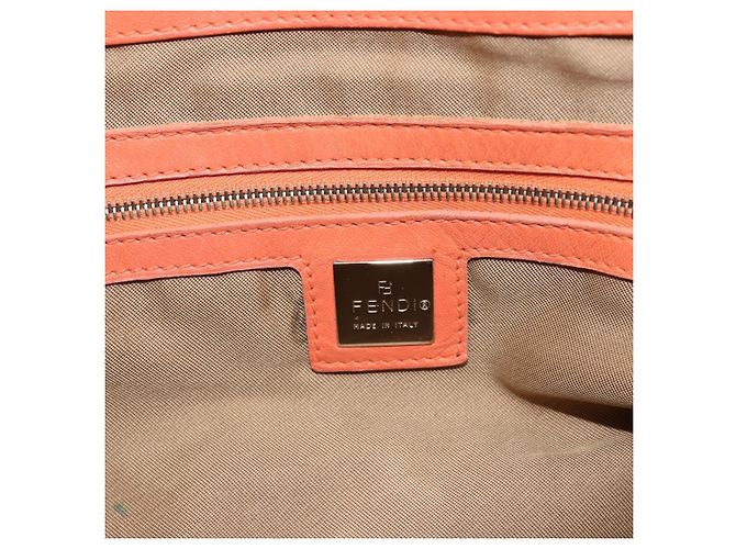 FENDI Tote Bag Leder Rosa Silber Auth ti3978 Pink - Ansicht 19