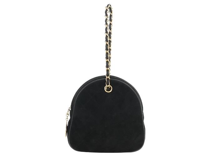 CHANEL Matelasse Chain Hand Bag Suede Black Gold CC Auth BA13417V Nero D'oro - vista 13
