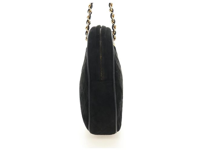 CHANEL Matelasse Chain Hand Bag Suede Black Gold CC Auth BA13417V Nero D'oro - vista 4