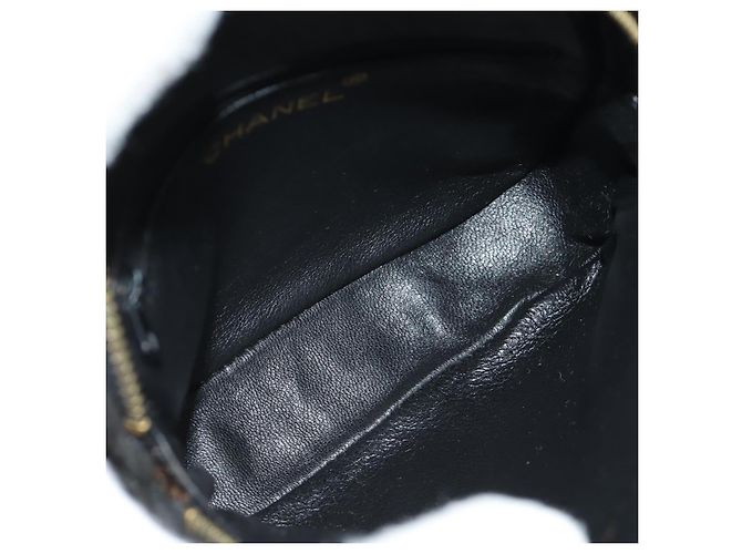 CHANEL Matelasse Chain Hand Bag Suede Black Gold CC Auth BA13417V Nero D'oro - vista 9