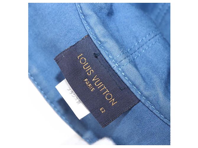 Cappello bucket LOUIS VUITTON Monogram Denim Blu LV Auth ar13961A - vista 7