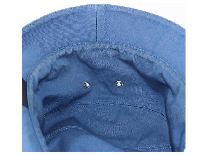 Cappello bucket LOUIS VUITTON Monogram Denim Blu LV Auth ar13961A - vista 9