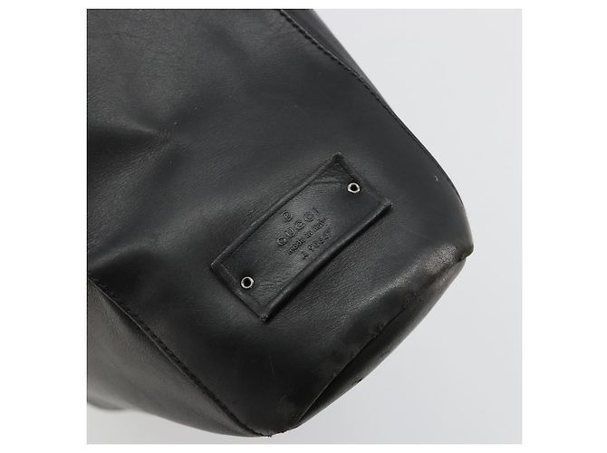 Borsa a tracolla GUCCI in pelle nera argento 90647 Auth bs35337 Nero - vista 17