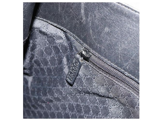 Borsa a tracolla GUCCI in pelle nera argento 90647 Auth bs35337 Nero - vista 21