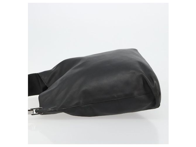 Borsa a tracolla GUCCI in pelle nera argento 90647 Auth bs35337 Nero - vista 4