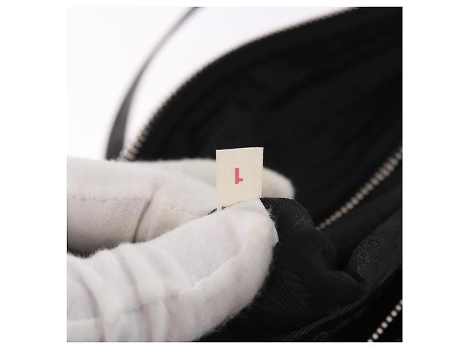 Borsa a Spalla PRADA Nylon Nero Argento Auth 185658SAM - vista 11