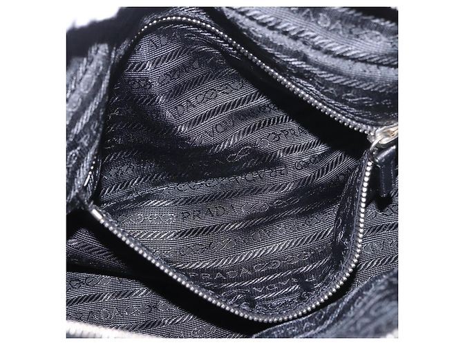 Borsa a Spalla PRADA Nylon Nero Argento Auth 185658SAM - vista 25