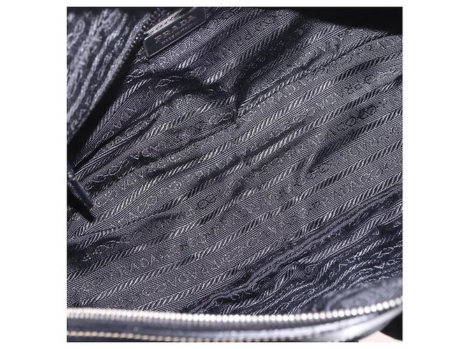 Borsa a Spalla PRADA Nylon Nero Argento Auth 185658SAM - vista 9