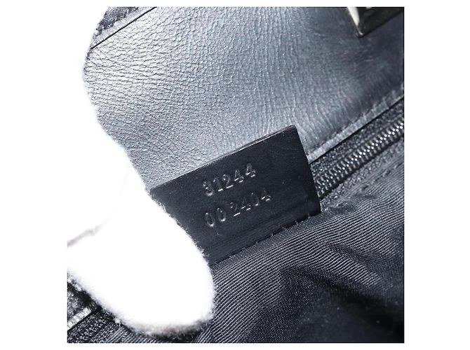 Borsa Tote GUCCI GG Canvas Nera Argento 31244 Auth ep14868 Nero - vista 12