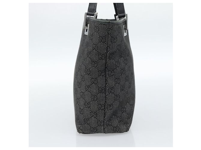 Borsa Tote GUCCI GG Canvas Nera Argento 31244 Auth ep14868 Nero - vista 3