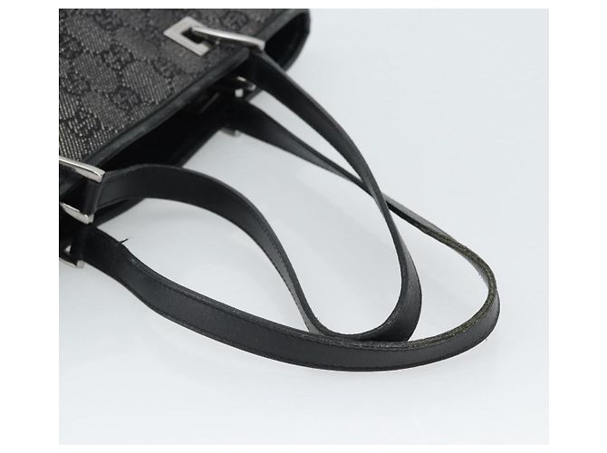 Borsa Tote GUCCI GG Canvas Nera Argento 31244 Auth ep14868 Nero - vista 7