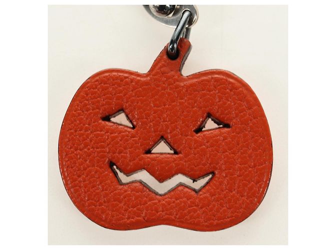 Hermès Charm per borsa zucca HERMES in pelle Arancione Auth 184757M - vista 3