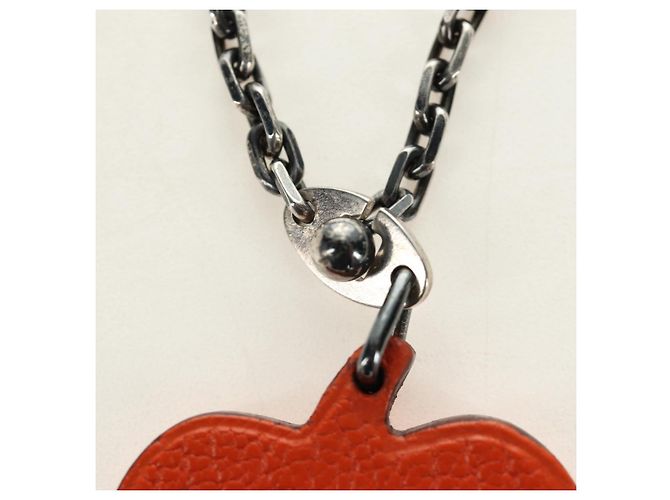 Hermès Charm per borsa zucca HERMES in pelle Arancione Auth 184757M - vista 4