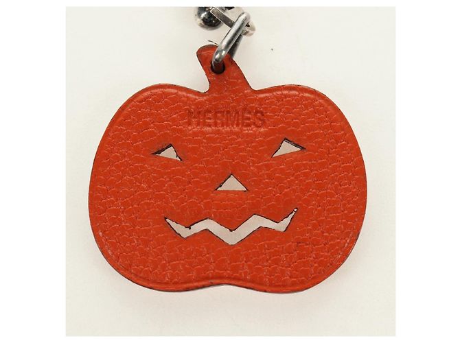 Hermès Charm per borsa zucca HERMES in pelle Arancione Auth 184757M - vista 7