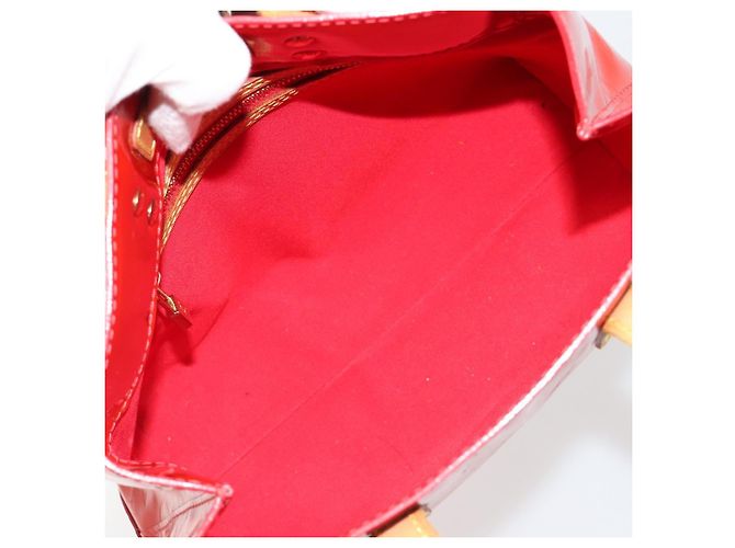 LOUIS VUITTON Monogram Vernis Reade PM Hand Bag Red Rouge M91088 LV Auth ar13936 Rosso - vista 11