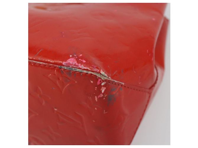 LOUIS VUITTON Monogram Vernis Reade PM Hand Bag Red Rouge M91088 LV Auth ar13936 Rosso - vista 15