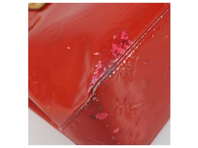 LOUIS VUITTON Monogram Vernis Reade PM Hand Bag Red Rouge M91088 LV Auth ar13936 Rosso - vista 16