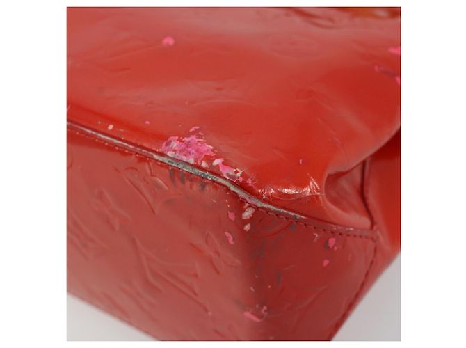 LOUIS VUITTON Monogram Vernis Reade PM Hand Bag Red Rouge M91088 LV Auth ar13936 Rosso - vista 17