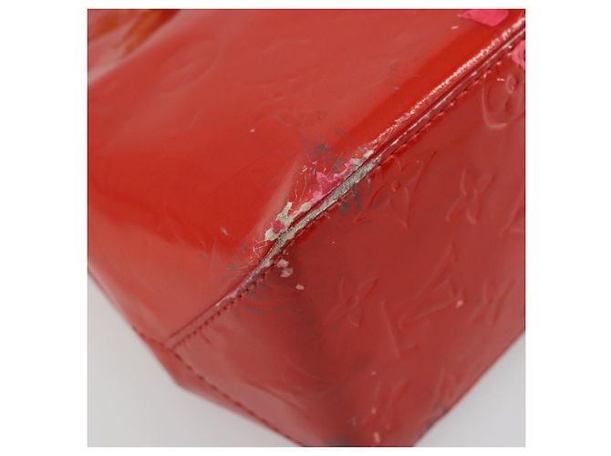 LOUIS VUITTON Monogram Vernis Reade PM Hand Bag Red Rouge M91088 LV Auth ar13936 Rosso - vista 18