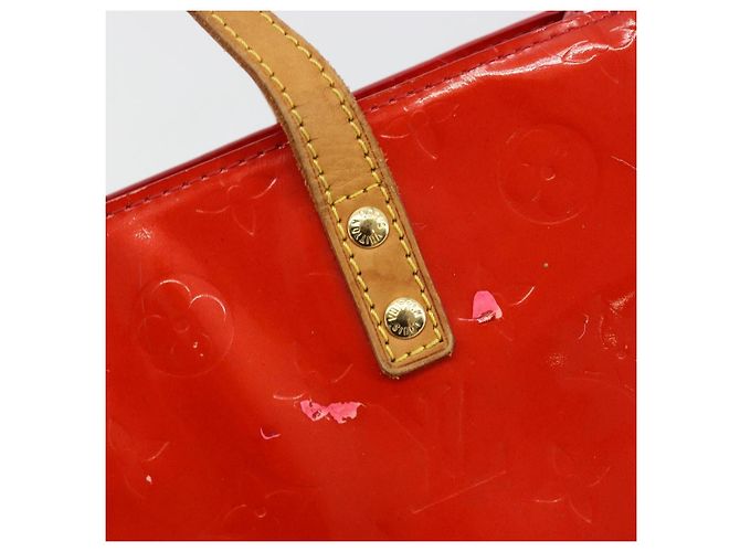 LOUIS VUITTON Monogram Vernis Reade PM Hand Bag Red Rouge M91088 LV Auth ar13936 Rosso - vista 19