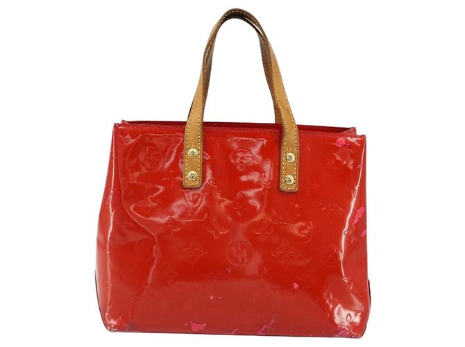 LOUIS VUITTON Monogram Vernis Reade PM Hand Bag Red Rouge M91088 LV Auth ar13936 Rosso - vista 2