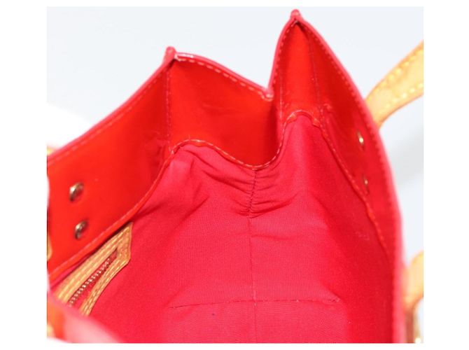 LOUIS VUITTON Monogram Vernis Reade PM Hand Bag Red Rouge M91088 LV Auth ar13936 Rosso - vista 21