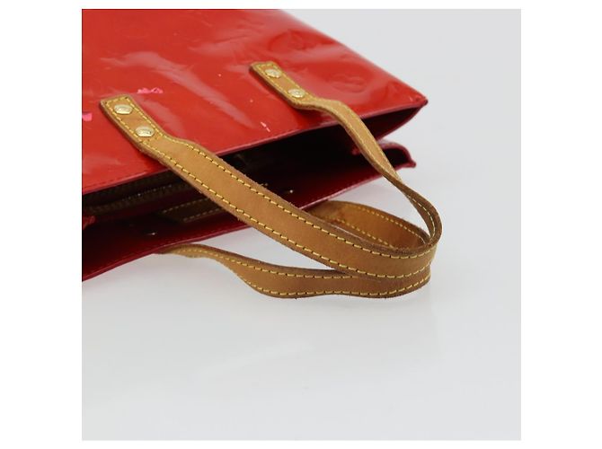 LOUIS VUITTON Monogram Vernis Reade PM Hand Bag Red Rouge M91088 LV Auth ar13936 Rosso - vista 9