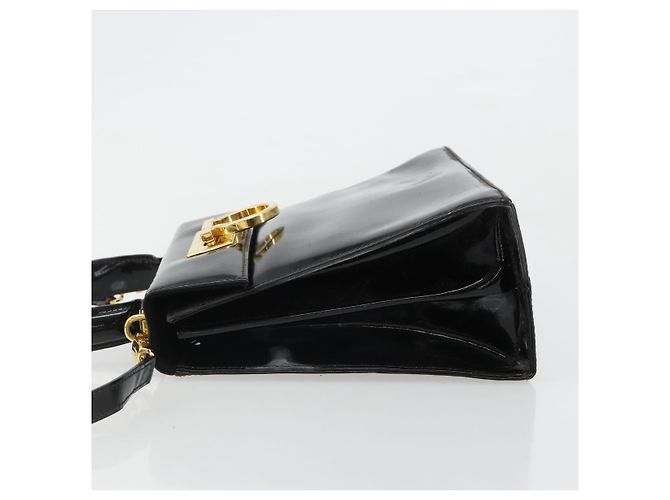Borsa Salvatore Ferragamo Gancini in Pelle 2way Nera Oro Auth 185010 Nero D'oro - vista 7