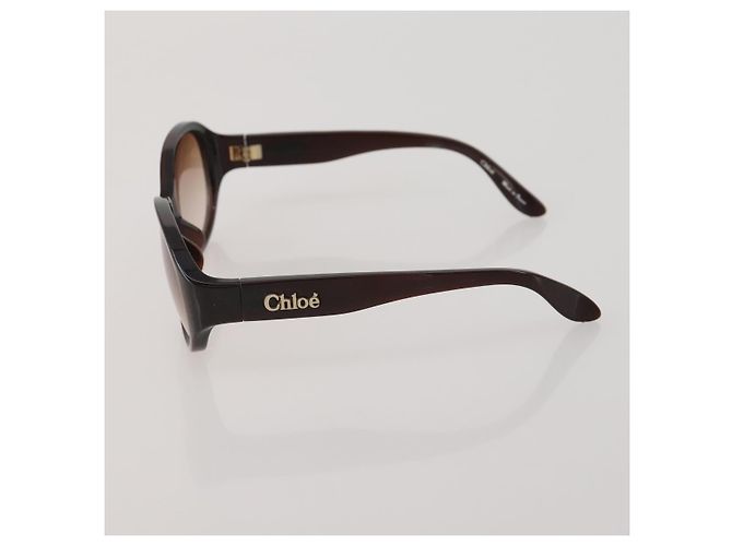 Chloé Gafas de sol Chloe de plástico 3 Set Brown White Auth BA13058 Castaño Blanco - vista 10