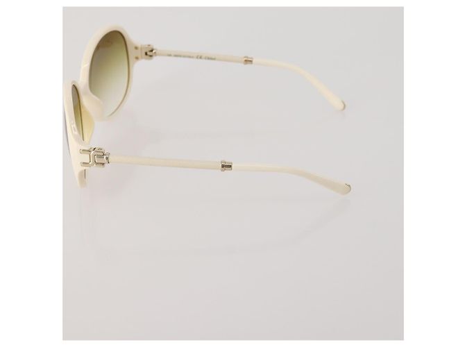 Chloé Gafas de sol Chloe de plástico 3 Set Brown White Auth BA13058 Castaño Blanco - vista 4