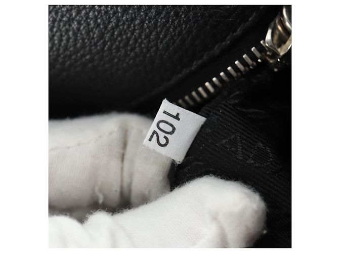 Borsa a Spalla PRADA in Pelle Nera Argento Auth am11799V Nero - vista 11