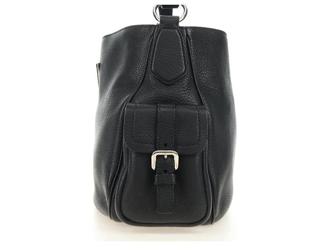 Borsa a Spalla PRADA in Pelle Nera Argento Auth am11799V Nero - vista 3