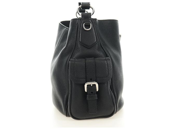 Borsa a Spalla PRADA in Pelle Nera Argento Auth am11799V Nero - vista 4