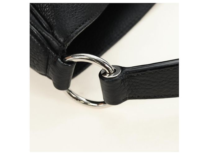 Borsa a Spalla PRADA in Pelle Nera Argento Auth am11799V Nero - vista 8