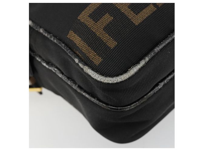 Borsa a tracolla FENDI Canvas Black Gold Auth 183392 Nero D'oro - vista 15
