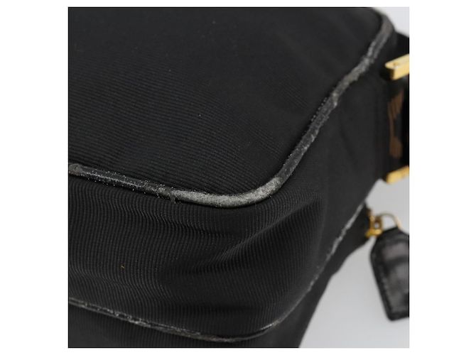 Borsa a tracolla FENDI Canvas Black Gold Auth 183392 Nero D'oro - vista 16