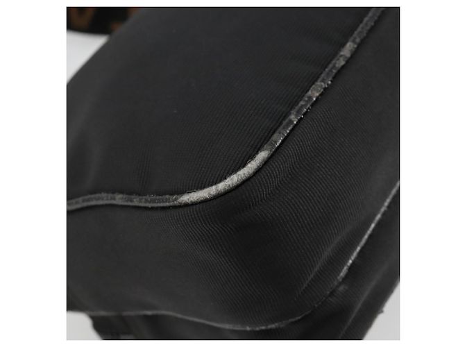Borsa a tracolla FENDI Canvas Black Gold Auth 183392 Nero D'oro - vista 17