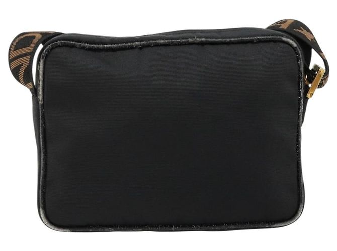 Borsa a tracolla FENDI Canvas Black Gold Auth 183392 Nero D'oro - vista 2