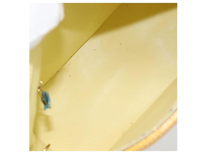 LOUIS VUITTON Bolso Monogram Vernis Houston Lime Yellow M91055 LV Auth 184778 Dorado - vista 11