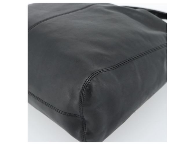 Bolsa de Ombro CHANEL Pele de Vitelo Preta CC Auth ep14908SAV Preto - vista 16