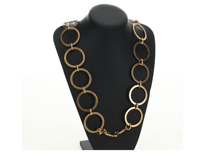 Collana Miu Miu metallo Gold Tone Auth 184634SAM - vista 11