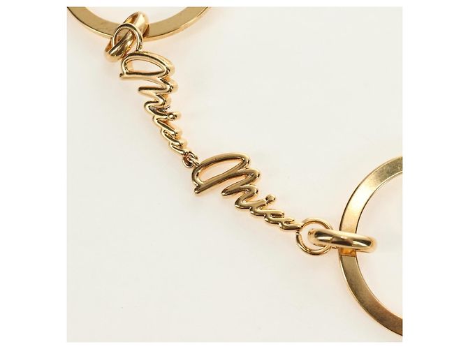 Collana Miu Miu metallo Gold Tone Auth 184634SAM - vista 3